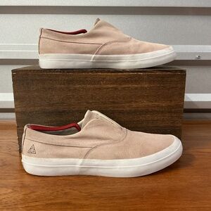 Huf Men Dylan Mauve Suede Slip On Skateboard Loafer Size 11